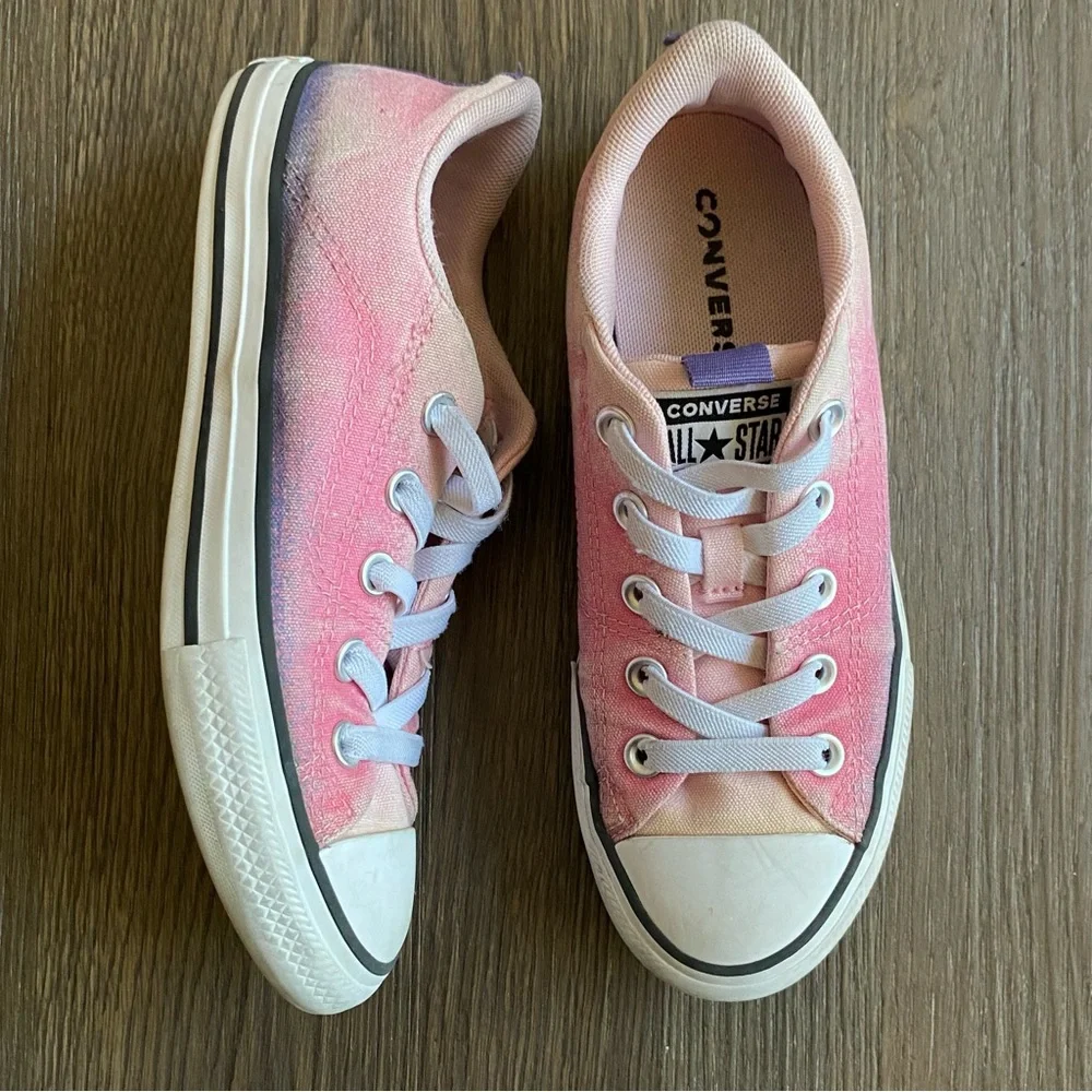 Converse Pink and White Canvas Sneakers